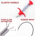 High Quality Drain Cleaner wire Clog Remover Sewer Dredging Device kitchen Sink Grabber Claws Bathroom Drain opener wire drain snake pipe cleaner. 