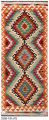 2.5x7ft long Hand Made Afghan Chobi Kilim Runner - Living Room Antidust Wool Area Rugs- Flat Handwoven in Afghanistan -SKU 3395. 