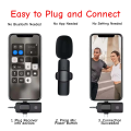 Original K15 Wireless Microphone with Active Noise Cancellation ~ Dual Collar Mic for Mobile Phone, Camera, YouTube, Audio/Video Recording, Vlogging and Live Streaming ~ Compatible with Android (Type c/3.5mm Jack) and iPhone ~ Lavalier Mic by TechDepot. 