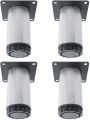 3 Inch Furniture Legs, Stainless Steel Adjustable Furniture Legs Pack of 4,  Heavy Duty Rust-Resistant Metal Feet for Sofa, Cabinets, Tables, and Bed Frames, Durable Furniture Replacement Legs for Home, Office, Kitchen, Easy Installation, Anti-Slip Design. 