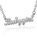 Gold Nameplate Necklace Egirl Stainless Steel Old English Font Necklace Babygirl Necklace For Sister. 