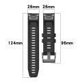 For Garmin Fenix 5X Plus 26mm Two-Color Sports Silicone Watch Band. 