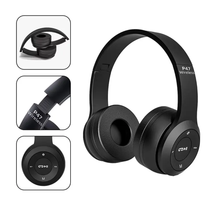 P47%20Wireless%20Over-Ear%20Headphones%20with%20Built-in%20Microphone,%20Bluetooth%205.0,%20Built-in%20Battery,%20TF%20Card%20Slot,%20FM%20Radio,%20Support%20for%20Smartphones,%20Tablets,%20Laptops%20-%20New%20-%20Image%203