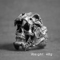 Retro Punk Skeleton Skull Rings For Men Women Gothic Halloween Accessories Gifts Personality Male Biker Rock Rap Ring Jewelry. 