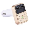 Bluetooth-compatible FM Tran_s_mitter Hands Free Car Kit Car Styling MP3 Music Player TF Flash Music 5V 2.1A USB Charger 12V-24V. 