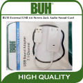 BUH External USB 2.0 Virtual 7.1 Channel Audio Splitter Sound Card Adapter for PC/Laptop. 