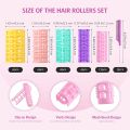 8/10/12 Pcs Heatless Hair Curler No Heat Hair Rollers Plastic Lazy Curls Root Perm Rods Bangs Curling Rod Hair Styling Tools. 