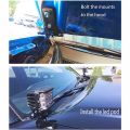 LED Light Pod Metal Hood Mount Bracket Kit/Ditch Hood Light Brackets for Toyota Tacoma 2005-2015. 