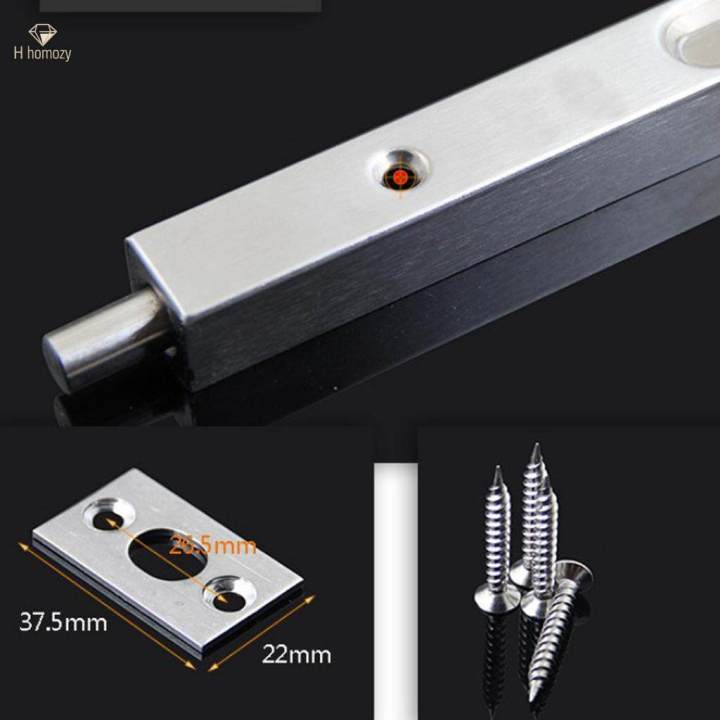 6" Stainless Steel Gate Door Spring Flush Latch Bolt Sliding Lock _Copper