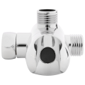 3 Way Shower Diverter with Hand Shower Cradle Faucet Overhead Spray Shower Arm Tee Splitter Boom Adapter. 