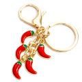 Fashion Alloy Mini Pepper Keychain Creative Red Green Chili Pendant Keyring Bag Car Key Jewelry Accessory For Women Men Gifts. 