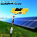 Solar Panel Cleaning Brush with Water System, 12 FT Adjustable non-magnetic STAINLESS STEEL Rod, Solar Panel Cleaning Brush and Outdoor Window Washing Brush. 
