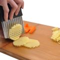 Potato Cutter Stainless Steel Potato Wavy Knife French Fry Chip Cutter Kitchen Vegetable Slicer Cutting Tools Kitchen. 