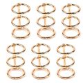 20Pcs 3 Ring Gold Book Rings Leaf Binders Office Book Rings Snap Split Hinged with 20 mm Inner Diameter Gold Book Rings. 