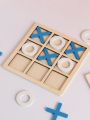 Wooden Tic Tac Toe Game – Classic Wooden X and O Board | Educational Wooden Mind Game for Kids | Indoor Family Puzzle Toy. 
