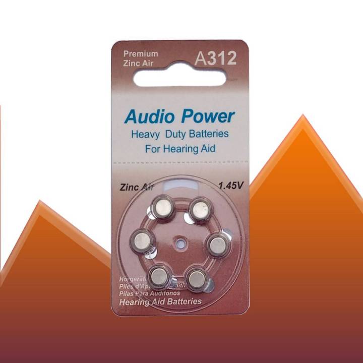 A312 - Zinc Air 1.45V Hearing Aid Batteries Ex-12-25