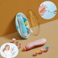 Nail Trimmer Baby Electric Baby Nail Trimmer Kit with LED Light, Manicure Pedicure Nail Clippers for Infant Newborn Baby Nail Cutter - featuring a built-in light and six grinding pads for a professional finish, containing 6 Grinding Heads. 