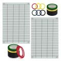 NAMUNY 24 Rolls Whiteboard Thin Tape 216 Feet Per Roll 1/8 Inch Art Graphic Chart Grid Electrical Tape Dry Erase Tape, 6 Colors. 