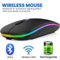 HP S5000 BLUETOOTH AND WIRELESS 2.4GHZ MOUSE/ HP W10 Wireless RGB Bluetooth, Wireless, Rechargeable Slim Mouse. 