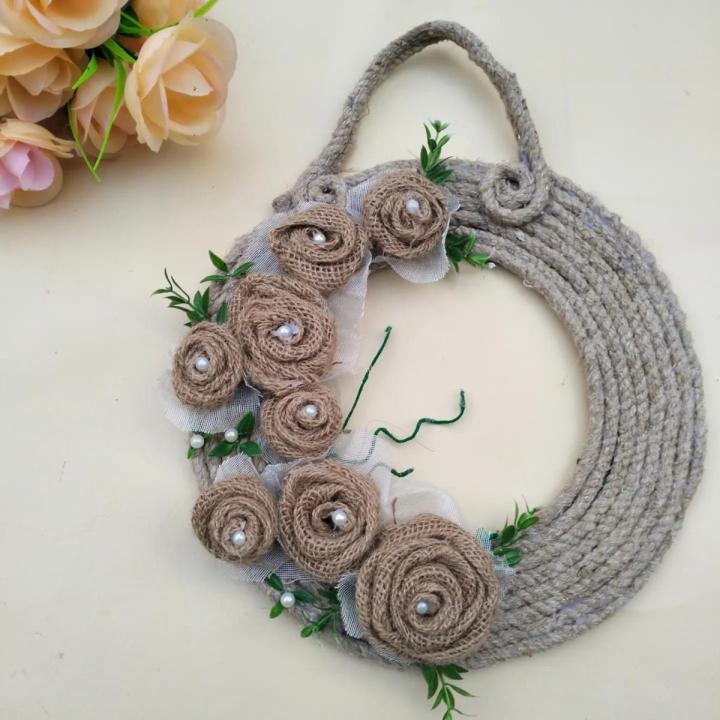 HiddenCraft ZM, Beautiful Handmade Wall Hanging, Amazing Jute Wall Hanging Craft, Jute & Burlap Wall Décor, Perfect Gift for Loved ones.