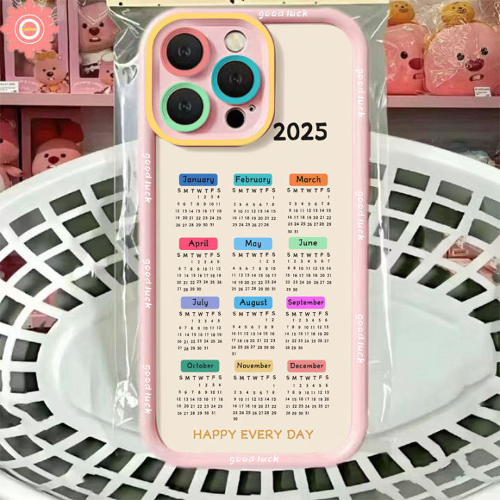 Fashion Calendar New Year's 2025 Case for Vivo Y15 Y36 Y18 Y03 Y100 Y17 Y22 Y02 Y20 Y16 Y28 Y21 Y30 Y12s Y11 Y20i Y31 V30 Y17s Y12 Y27 Y27s Y35 Y91 Y51 Y12i Y22s Y21s Y91C CuteCase