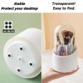 360° Degree Rotating Makeup Brush Holder with Dustproof Lid | Cosmetic Brush Case | Countertop Brushes Holder | / jewellery organizer box / makeup organizer. 