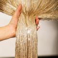 Elegant Design Golden Parda String Door Curtain Window Panel Room Divider Crystal. 