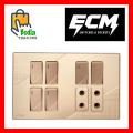 6 Switches+2 Sockets Electric China Fitting Sheet China Switch Board- ECM Metal Series. 