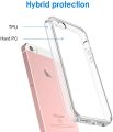 iPhone SE 2016 (Not for 2020), iPhone 5s and iPhone 5, Shockproof Bumper Cover, Anti-Scratch Clear Back, Crystal Clear. 