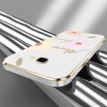 Flower Style Casing for Samsung Galaxy J4 Plus 2018 J4+ J415 2022 New Design Square Shape Phone Case Soft Plating Case Cover with Free Lanyard. 