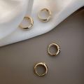14K Gold-plated Small Hoop Earrings Simple Metal Circle Earrings Piercing Earrings. 