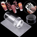 Monja 4 Colors Silicone Nail Art Stamper French Nails Pattern Transfer UV Gel Polish Stamping Templates Scraper Tool Manicure. 