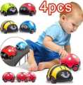 4 Pcs Ladybug Pull Back Car Educational Toys For Toddlers Party Favors Infant Car Toys Educational Toys For Kids Ladybug Toys Pull Back Cars Kids Trucks Sports Car Abs Grasp Child. 