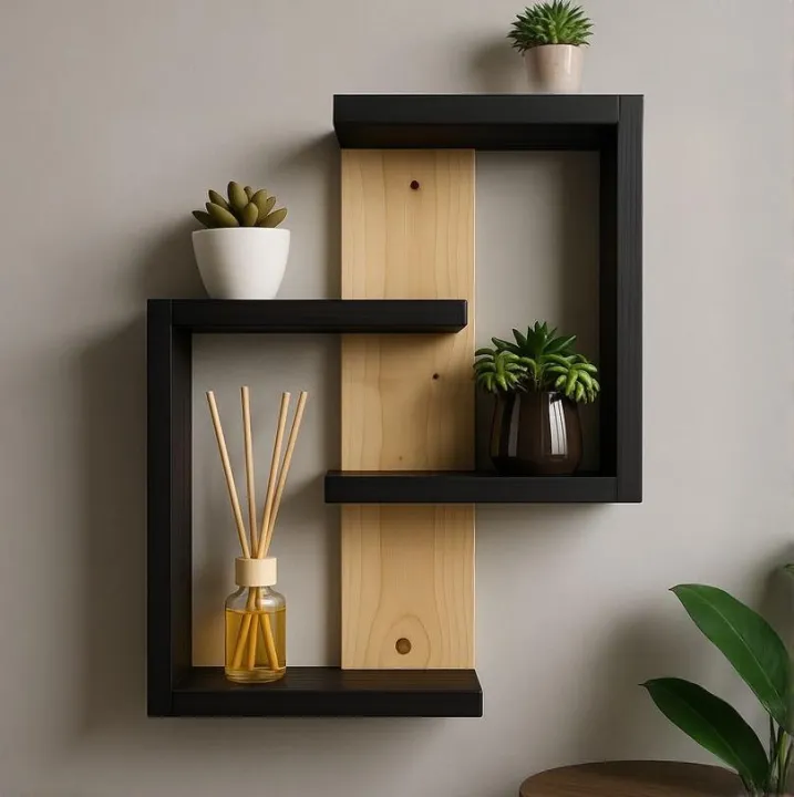 Wall Decor Racks Premium Wooden Wall Shelf | Modern Floating Wall Decor Rack ...