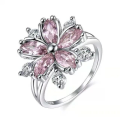 2023 New Round Solid Sterling Sier Engagement Ring For Women Lady Anniversary Gift Jewelry Wholesale. 