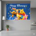 Winnie The Pooh Banner - 36 Inch By 24 Inch - Birthday Banner - Winnie The Pooh Themed Party - Blue - Unisex - Pack Of 1. 