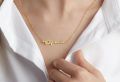 MirzaJee Simple Name Necklace Any Name Necklace 24K Gold Plated Any Name Custom Made Personalized Gift Necklace For Men/Women. 