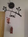 Chand Hub Birds Style  Wall Clock I Wooden Material Wall Clock  For Bedroom Wall. 