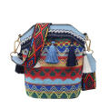 National Women's Bag Tassel Ethnic Handwoven Crossbody Bag Hippie Sling Shoulder Bags For Ladies Small Handbag Vintage. 