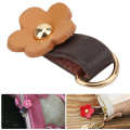 5 Pcs Zipper Pull Head Split Leather Flower Shape Puller Replacement Pulls For Bags. 
