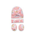 Cap set for babies l cap + band + mittens set attractive wear by Mama &  Babies. 