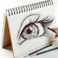 A6 Size Artists General Sketch Book with 130g Paper, Perfect for Acrylic and Watercolor Painting, Featuring 50 Sheets of Textured Paper. 