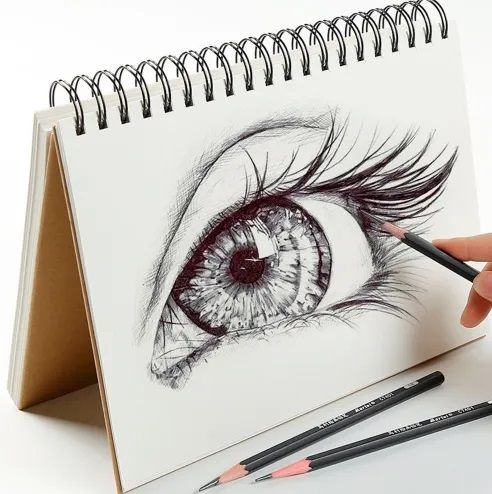 A6%20Size%20Sketch%20Book%20with%20250g%20Paper,%20Perfect%20for%20Acrylic%20and%20Watercolor%20Painting,%20Featuring%2020%20Sheets%20of%20Textured%20Paper%20-%20Image%204