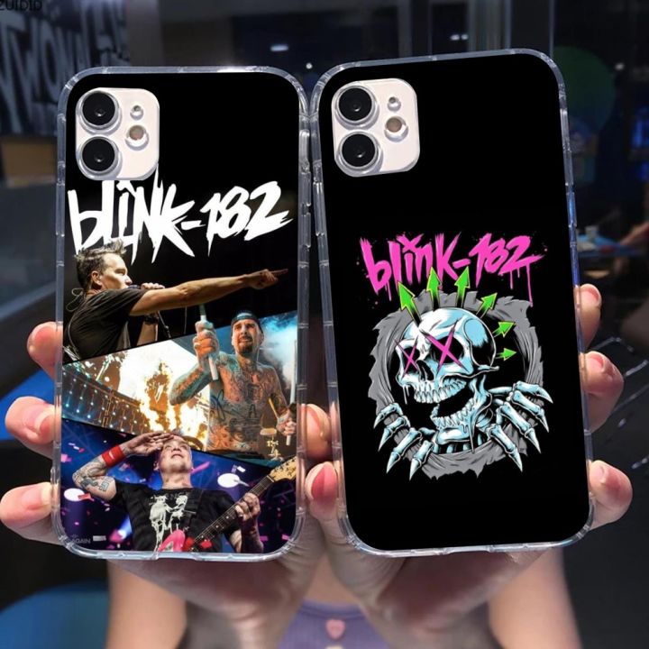 Cool B-Blink182 Mobile Cell Phone Case for iPhone 15 14 13 12 11 X XR XS 8 Pro Max Plus Mini Clear Transparent Phone Cover Shell
