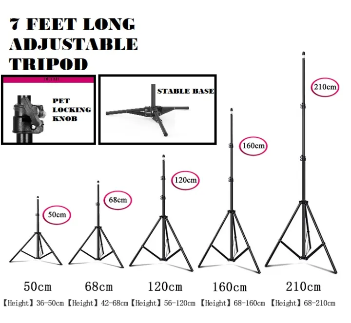 HOLA%207%20Feet%20Tripod%20with%2026%20/%2036%20/%2045%20CM%20Selfie%20Ring%20Light%20and%20Mobile%20Holder%20for%20Tiktok%20Videos%20Best%20Quality%20Tripod%20-%20Photography%20Kit%20-%20Image%204