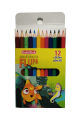 Goldfish Flupa 12 Colour Half Size Pencil Cardboard Packet (01 Pack). 
