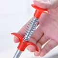 Big Size Stainless Steel Sink Pipeline Cleaner with 4 claws Drain Opener Wire Drain Snake Clog Remover Cleaning Tool Hair Remover Spring Pipe Cleaning Tool For Sewer, Toilet, Kitchen Sink. 