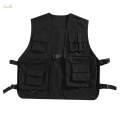 Utility Vest for Men Women, Cargo Vest, Breathable Front Buckle Casual Waistcoat Outerwear 2XL Black. 