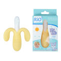 RIO Baby Teether Cum Toothbrush - Banana shape / Fruit shape baby teething relief - Baby newborn teether. 