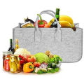 Fireplace Wood Felt Storage Bag Basket Magazine Rack Firewood Pocket,Felt Foldable Firewood Holder Basket Black. 